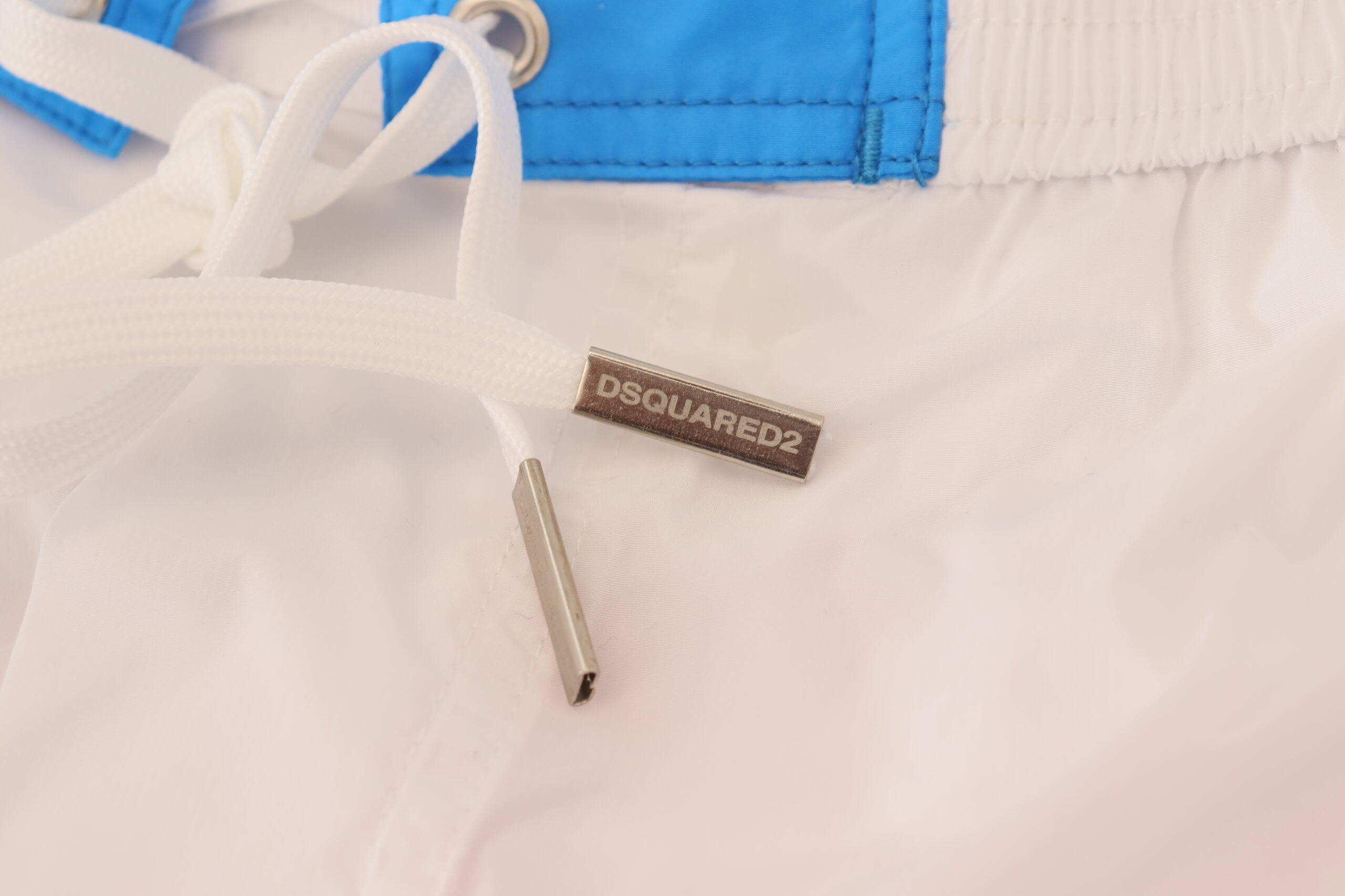 Dsquared² White Pink Logo Print Men Beachwear Shorts Men's Swimwear