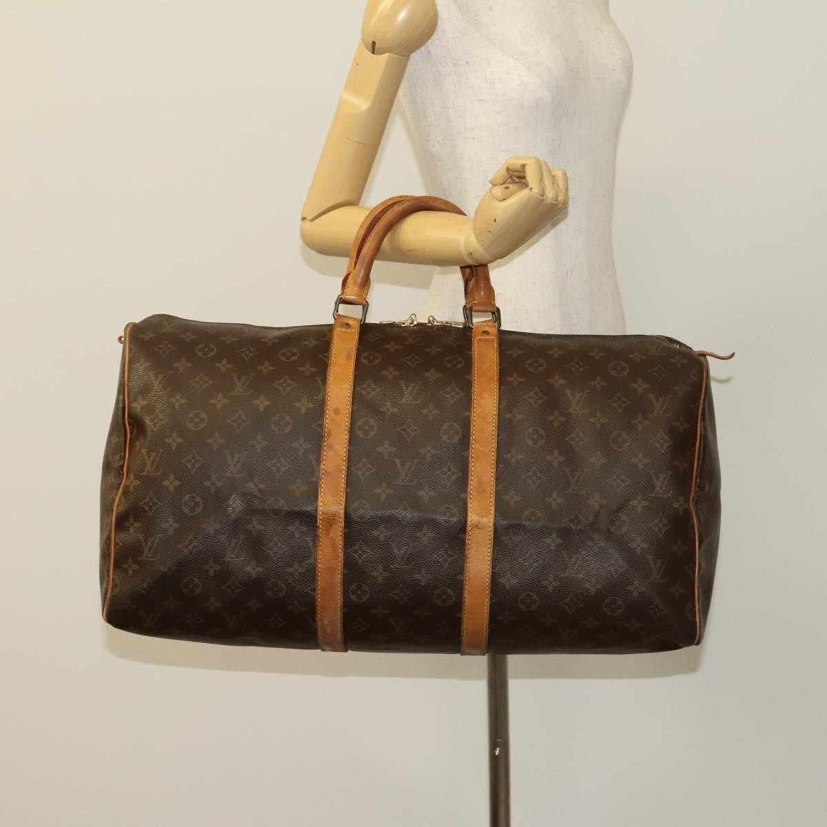 Louis Vuitton Keepall Monogram Canvas Brown Canvas Travel Bag Bag (Pre-Owned)