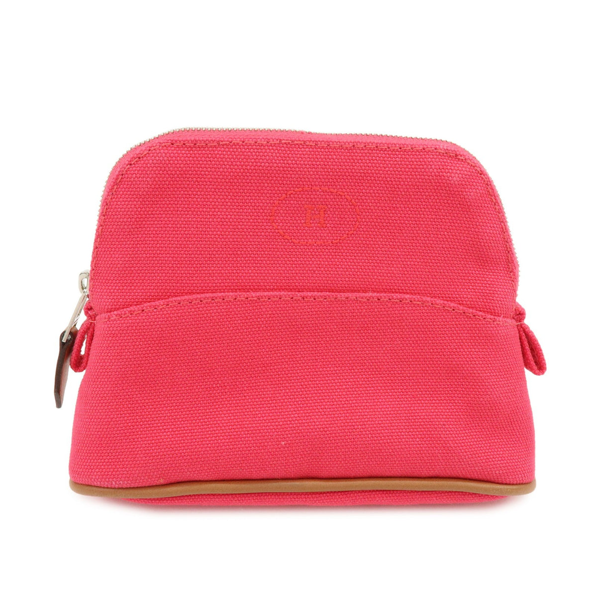 Hermes Bolide Travel Canvas Pink Cotton Clutche & Pouche Bag (Pre-Owned)