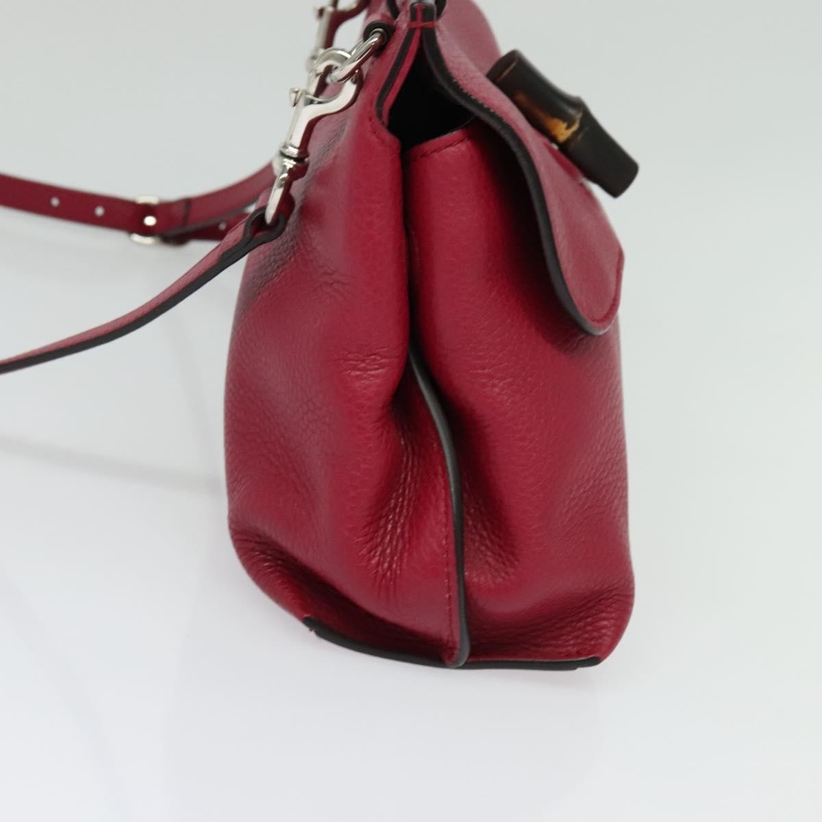 Gucci Bamboo Daily Top Handle Leather Pink Leather Handbag (Pre-Owned)