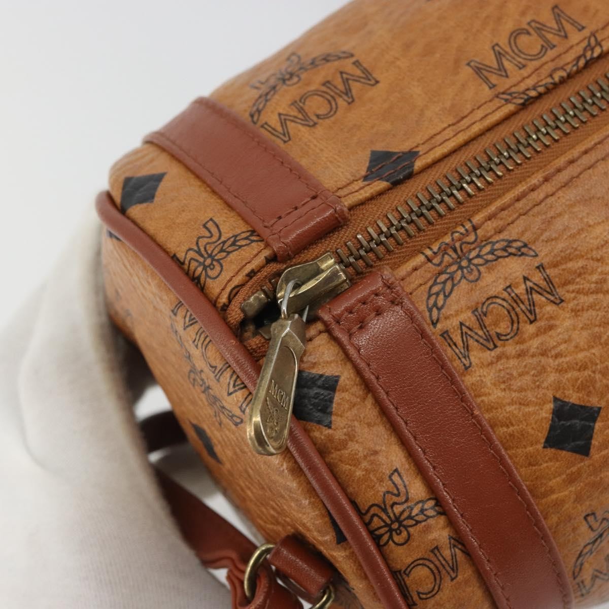 MCM Vintage Vicetos Leather Brown Leather Shoulder Bag Bag (Pre-Owned)
