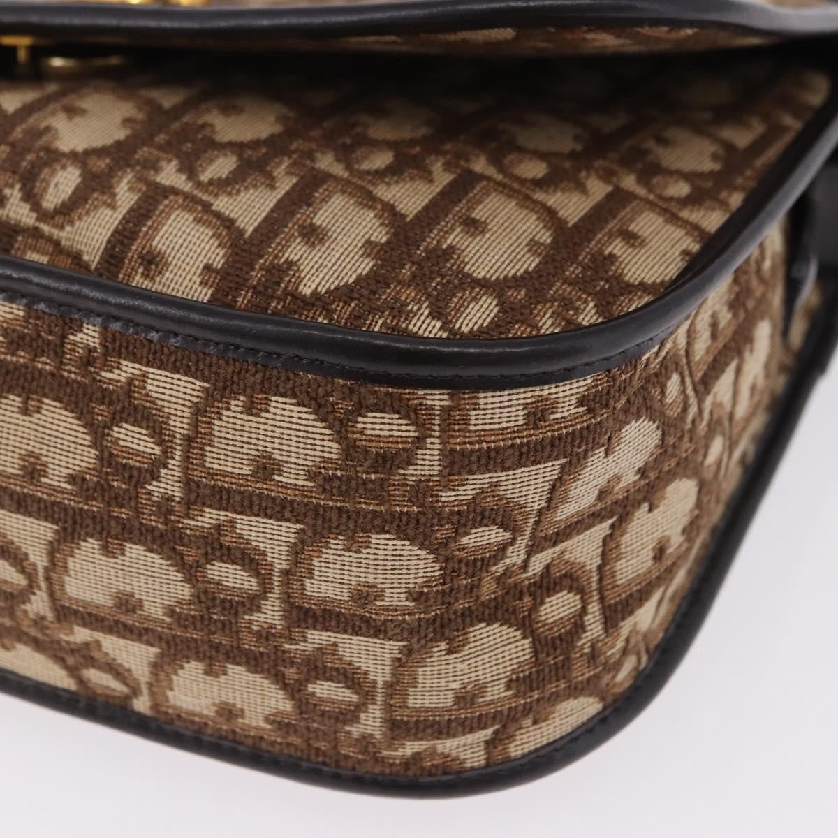 Christian Dior Trotter Shoulder Bag Sequins Beige Canvas Shoulder Bag Bag (Pre-Owned)