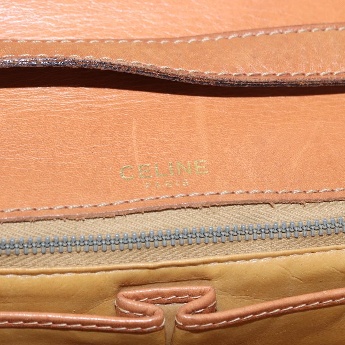 Celine Vintage Macadam Canvas Brown Canvas Shoulder Bag Bag (Pre-Owned)