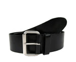 Saint Laurent Unisex Black Leather Natural Style Belt