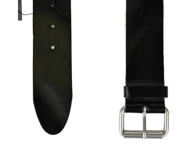 Saint Laurent Unisex Black Leather Natural Style Belt