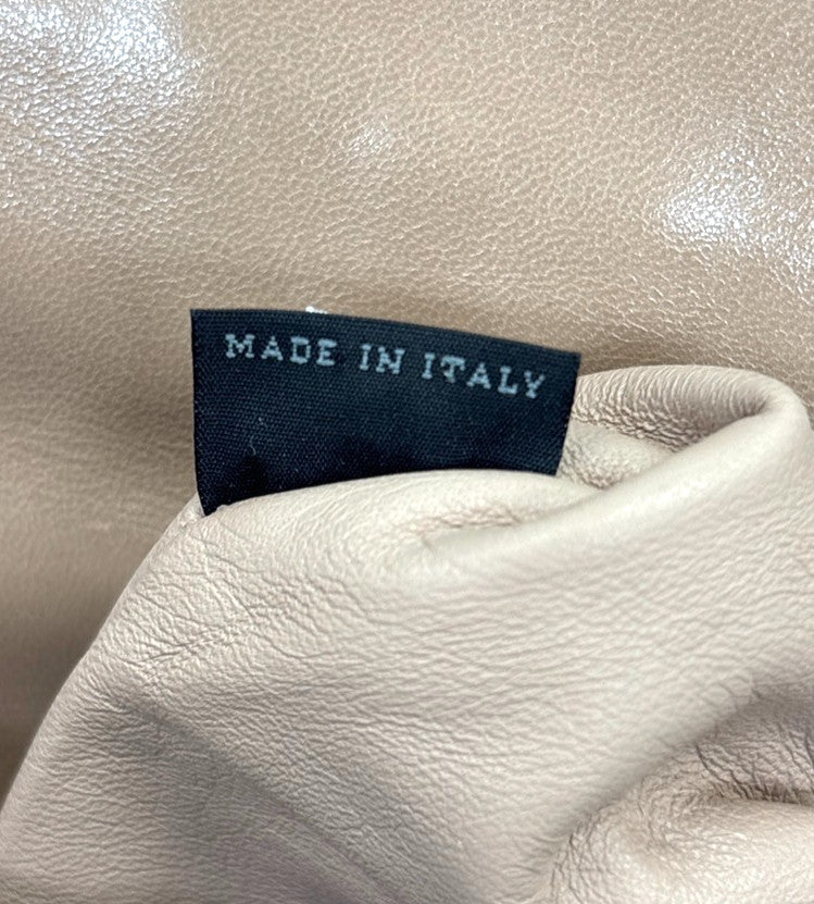 Prada Turnlock Nappa Gaufre Beige Leather Shoulder Bag Bag (Pre-Owned)