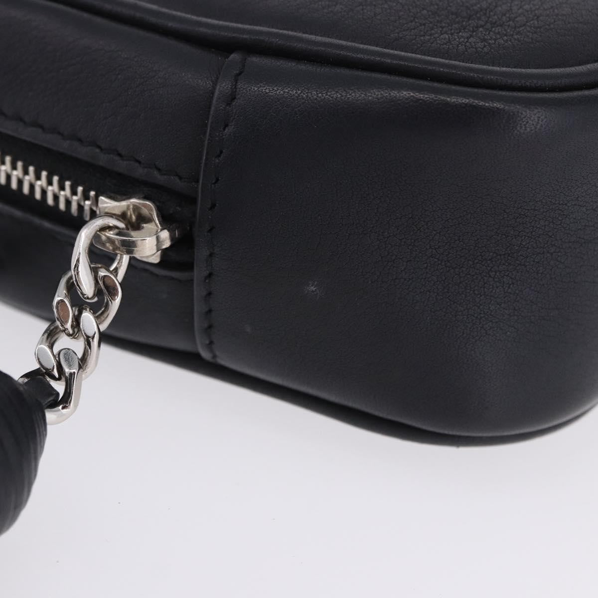 Saint Laurent Classic Monogram Blogger Patch Embellished Leather Black Leather Crossbody Bag Bag (Pre-Owned)
