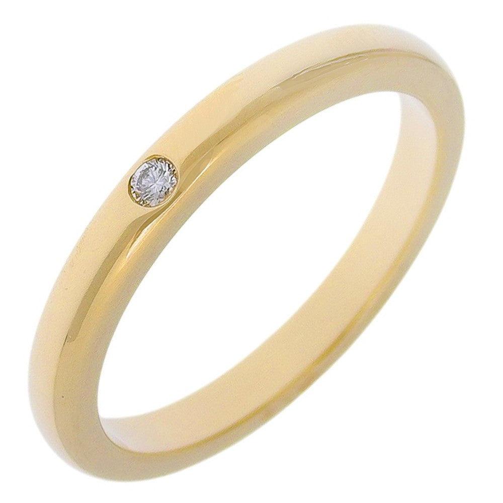 Tiffany & Co. Elsa Peretti 1 Diamond Stacking Band Yellow Gold  With Diamond Gold Yellow_Gold Ring Jewelry (Pre-Owned)