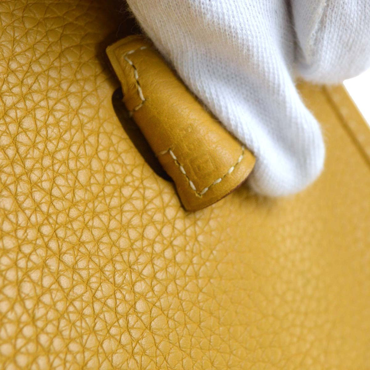 Hermes Evelyne Clémence Yellow Leather Shoulder Bag Bag (Pre-Owned)