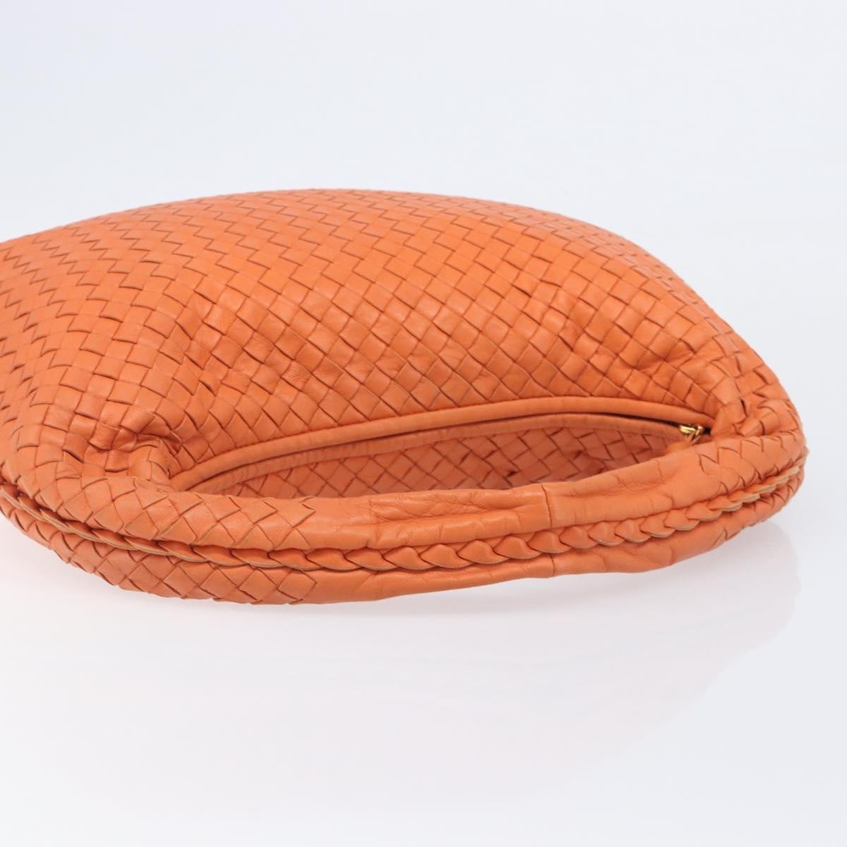 Bottega Veneta Veneta Hobo Intrecciato Nappa Orange Leather Shoulder Bag Bag (Pre-Owned)