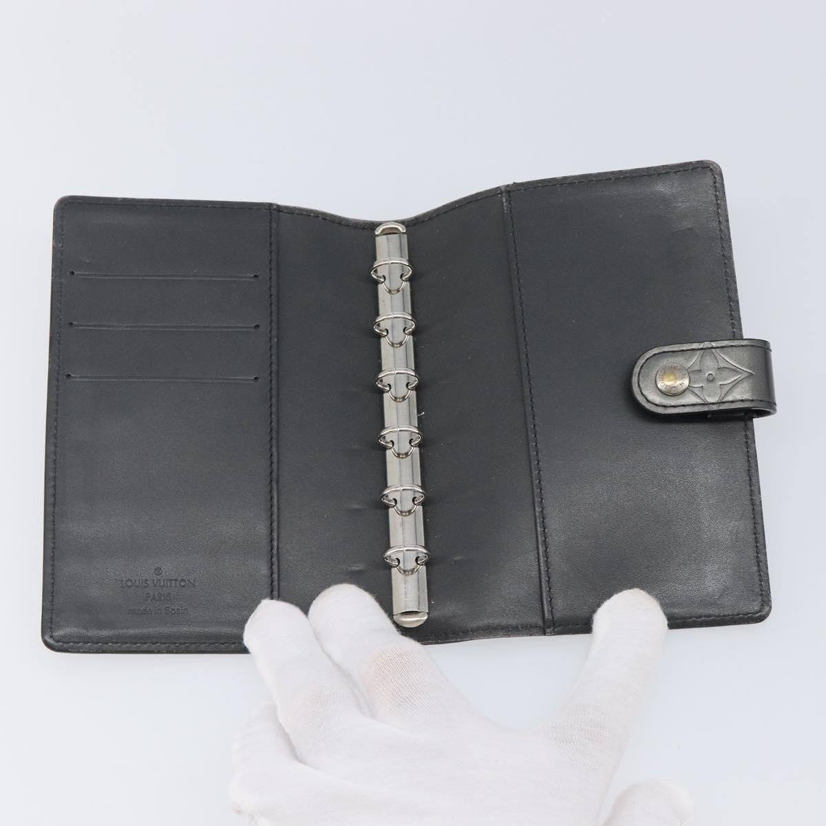 Louis Vuitton Agenda Cover Patent Leather Black Canvas Wallets Accessory (Pre-Owned)
