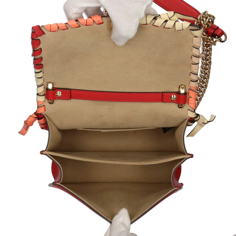 Fendi Red Pony-Style Calfskin Shoulder Bag (Pre-Owned)