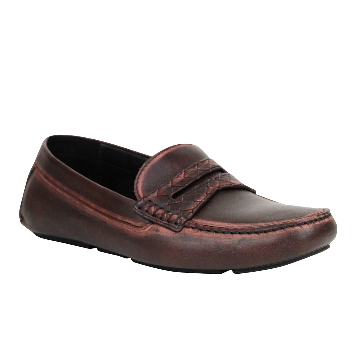 Worn Leather Loafer Shoes 2240