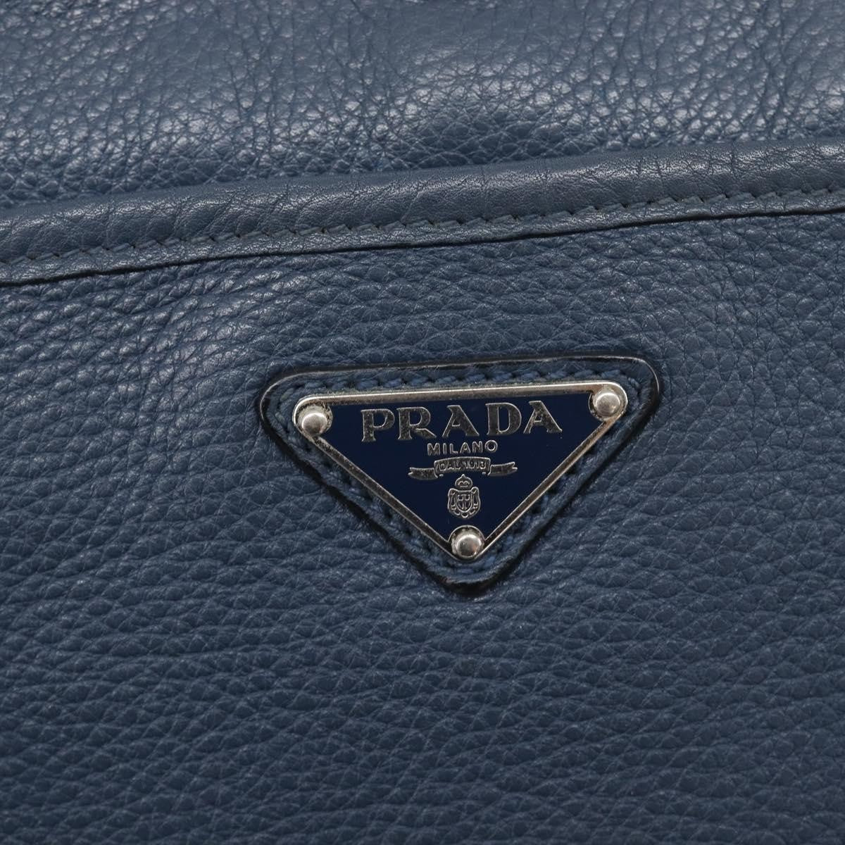 Prada Messenger Saffiano Leather Navy Leather Handbag (Pre-Owned)