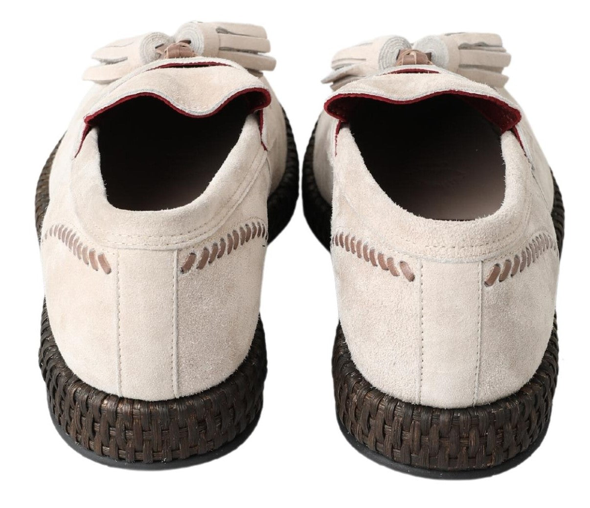 Dolce & Gabbana Elegant Ivory Leather Men's Espadrilles
