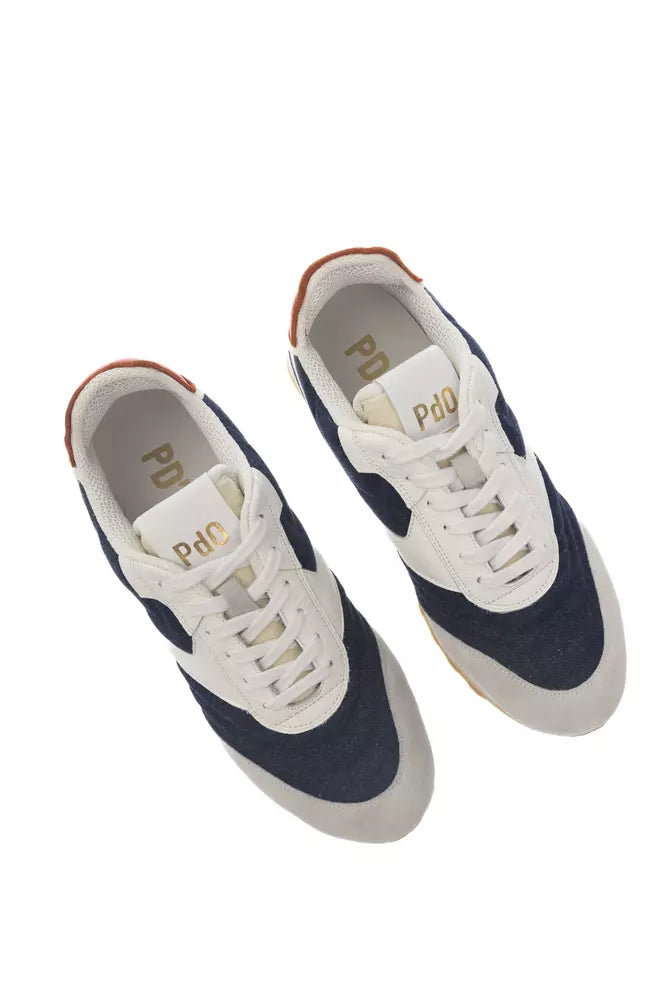 Pantofola D'Oro Multicolored Lace-Up Sneaker with Rubber Men's Sole