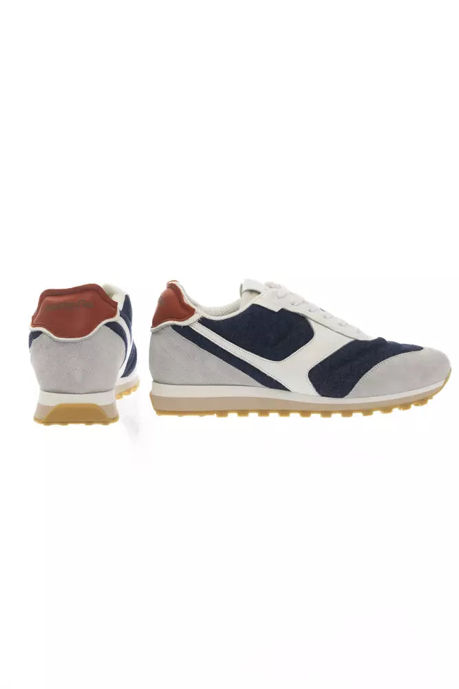 Pantofola D'Oro Multicolored Lace-Up Sneaker with Rubber Men's Sole