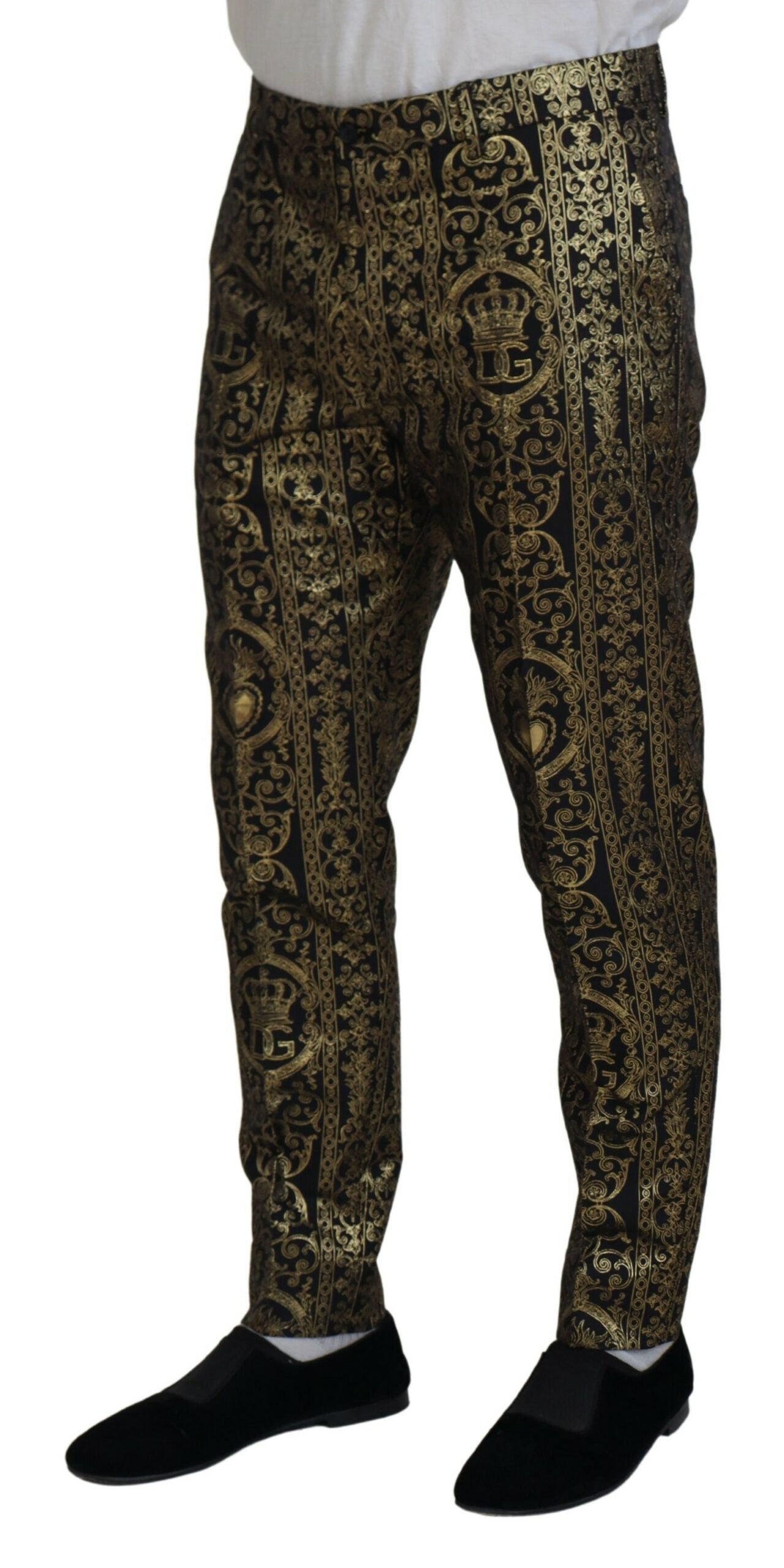 Dolce & Gabbana Elegant Jacquard Evening Men's Pants