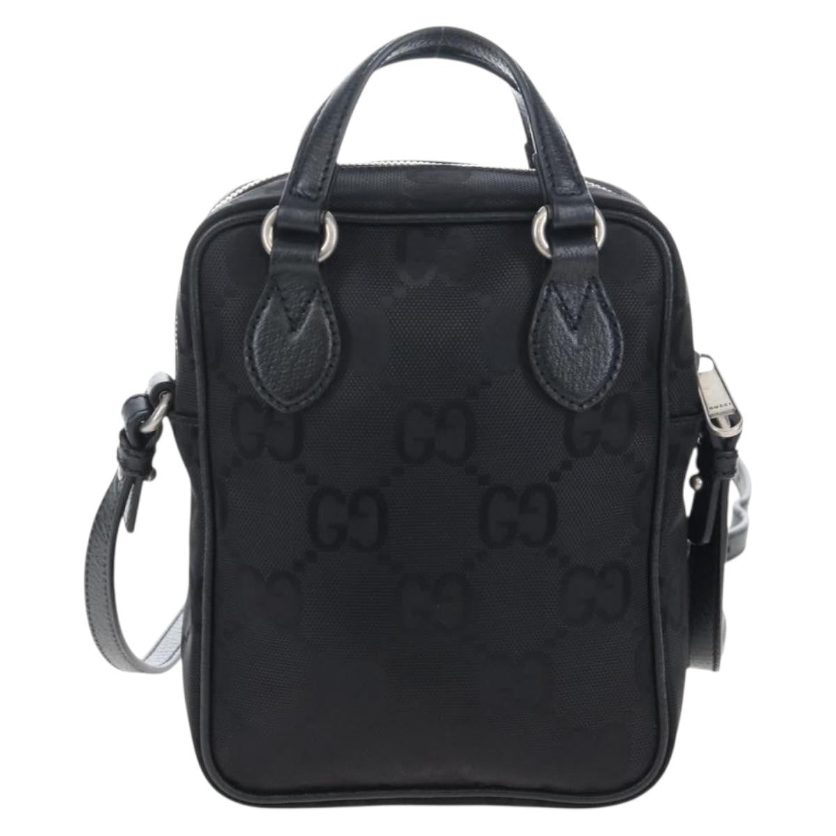 Gucci Off The Grid Messenger Gg Econyl Black Canvas Handbag (Pre-Owned)