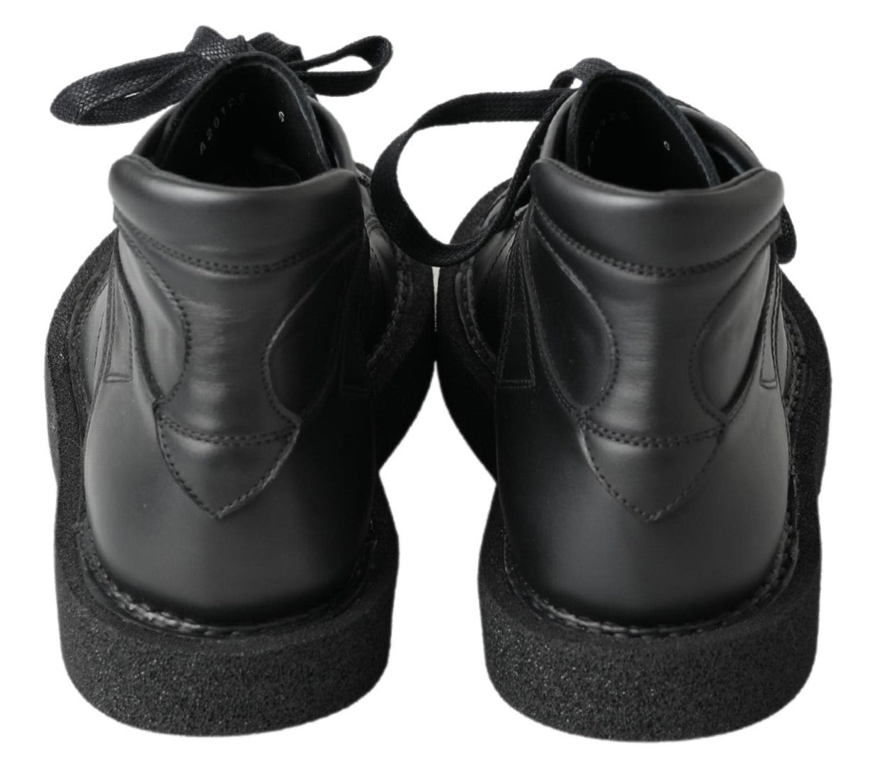 Dolce & Gabbana Black Leather Slip on Stretch Men's Boots