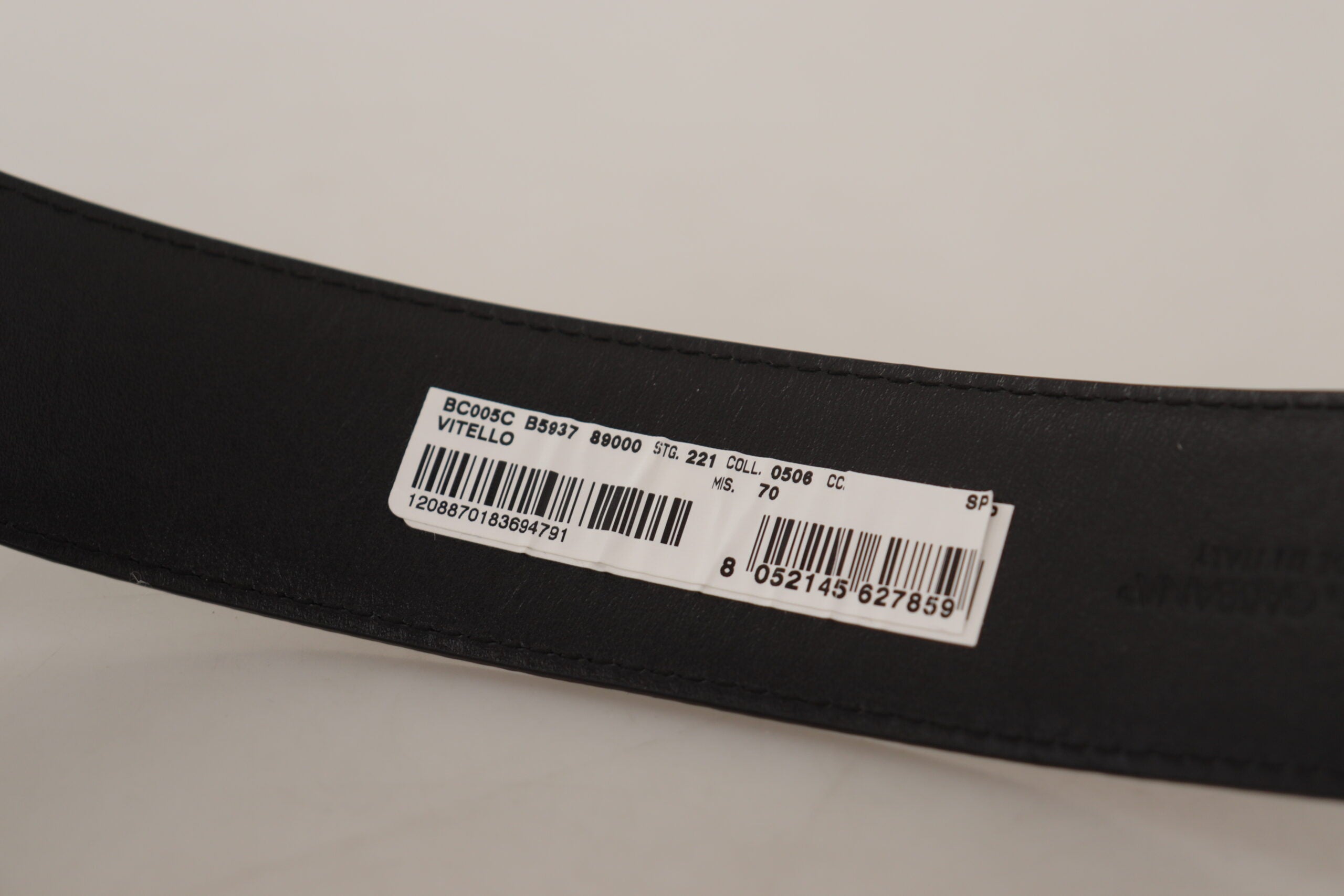 Dolce & Gabbana Elegant Black Leather Men's Belt