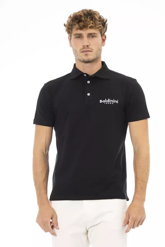 Baldinini Trend Black Cotton Men Men's Polo