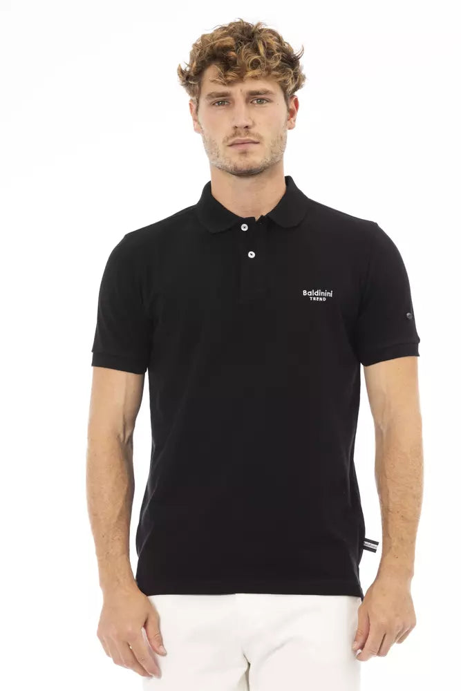 Baldinini Trend Black Cotton Men Polo Men's Shirt