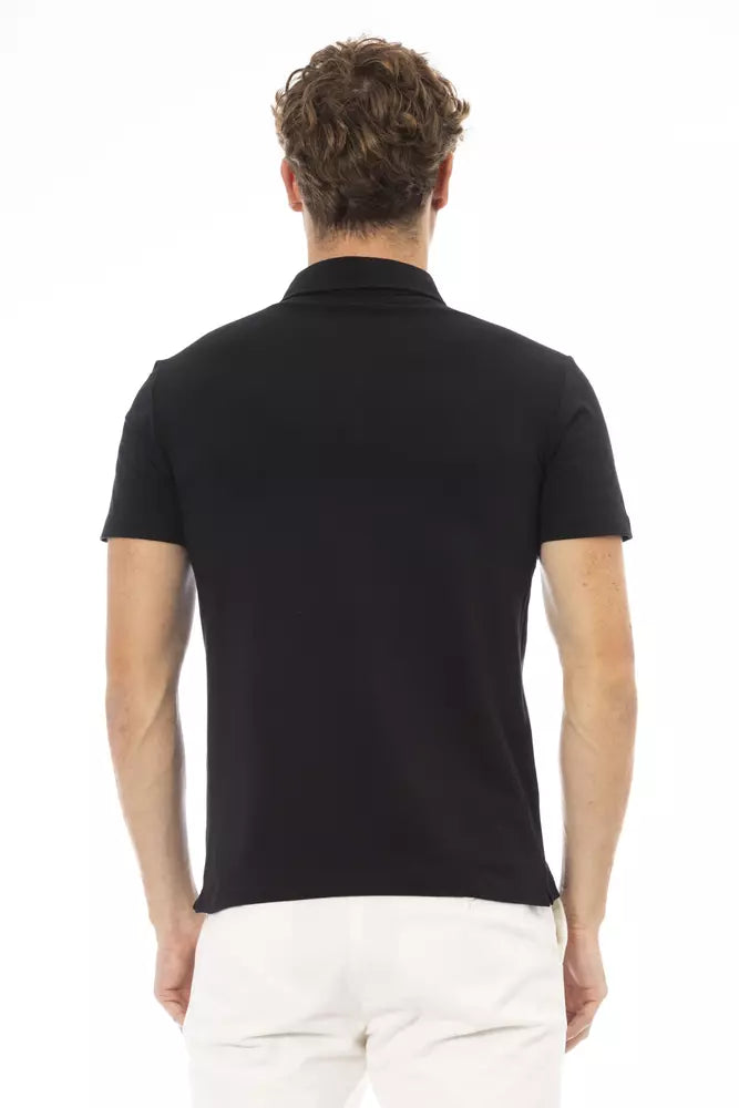 Baldinini Trend Black Cotton Men Men's Polo