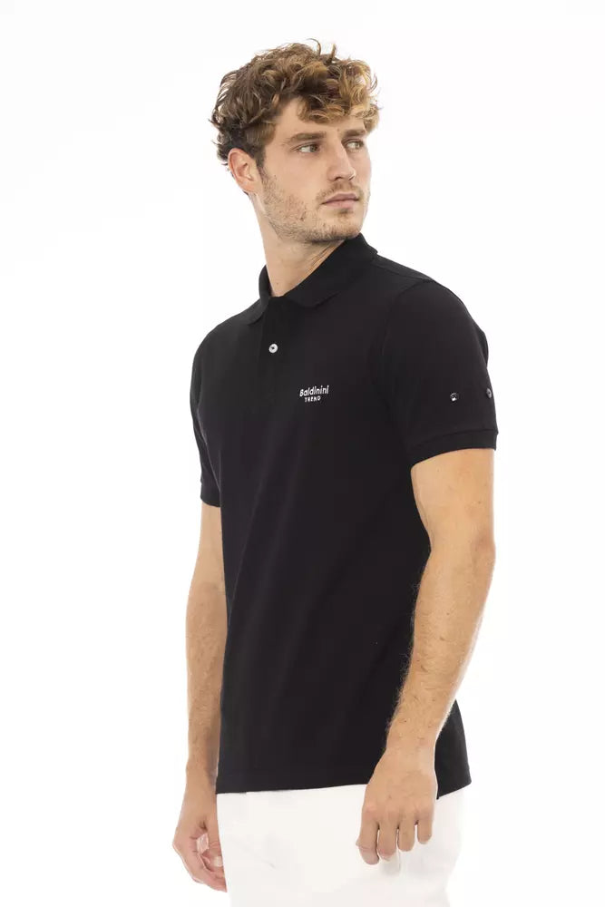 Baldinini Trend Black Cotton Men Polo Men's Shirt