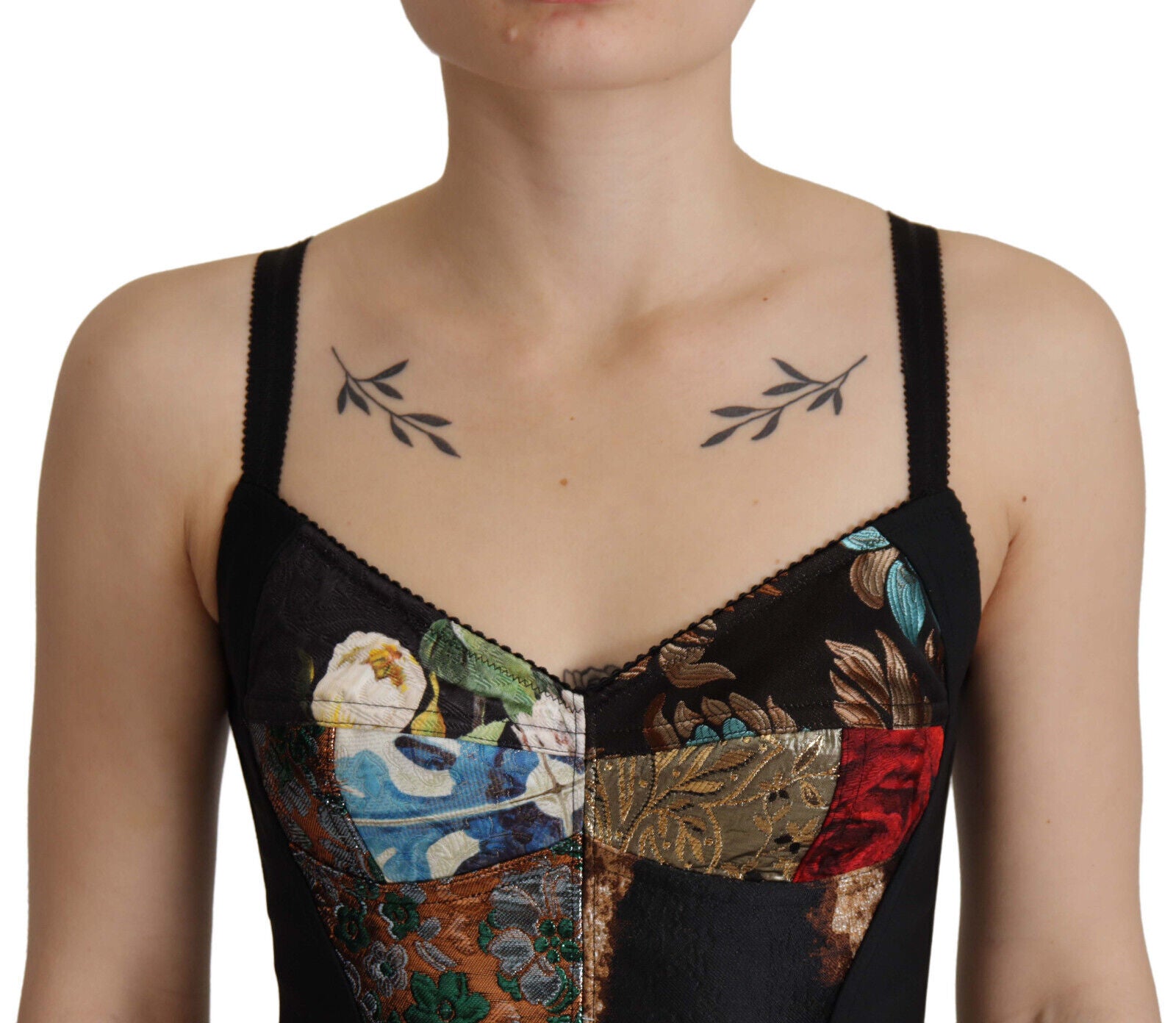 Dolce & Gabbana Elegant Floral Corset Top Women's Blouse