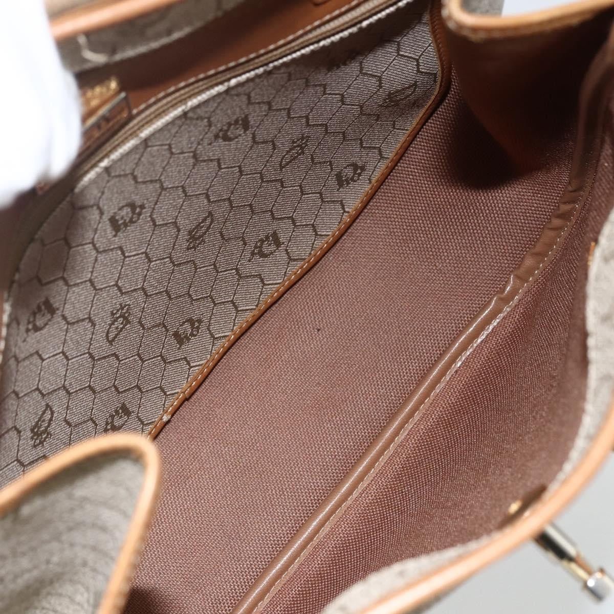 Christian Dior Vintage Honeycomb Canvas And Leather Beige Canvas Shoulder Bag Bag (Pre-Owned)