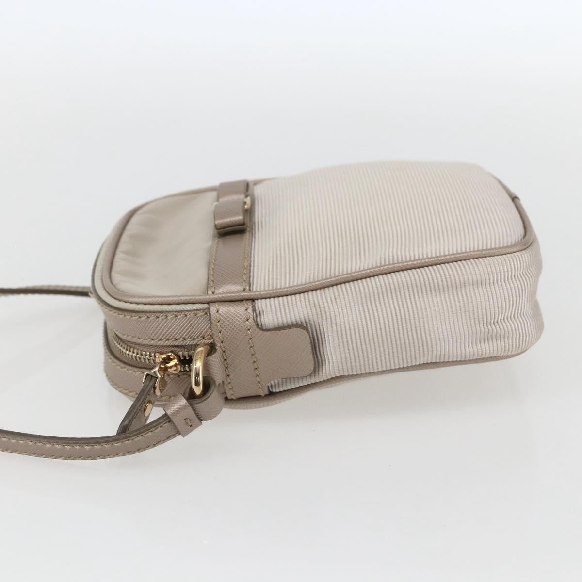 Salvatore Ferragamo Vala Nylon Beige Nylon Shoulder Bag Bag (Pre-Owned)