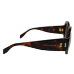Alexander McQueen Unisex Havana Plastic Acetate Round Sunglasses AM0032S 429178 2302