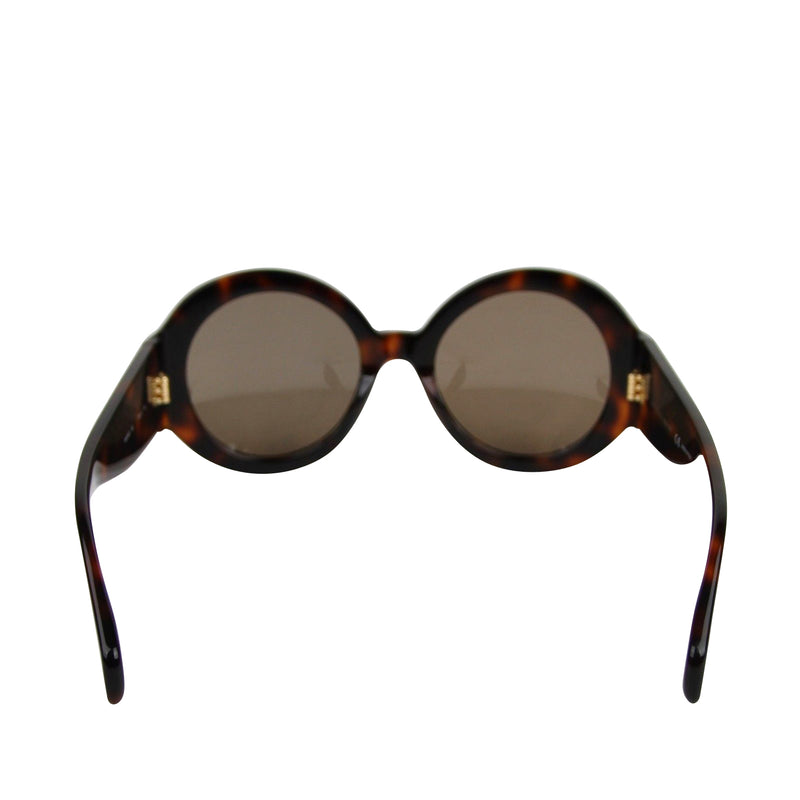 Alexander McQueen Unisex Havana Plastic Acetate Round Sunglasses AM0032S 429178 2302