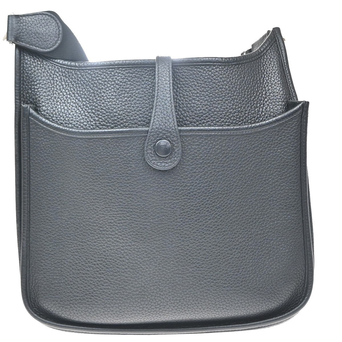 Hermes Evelyne Bag Gen Iii Clemence Black Leather Shoulder Bag Bag (Pre-Owned)
