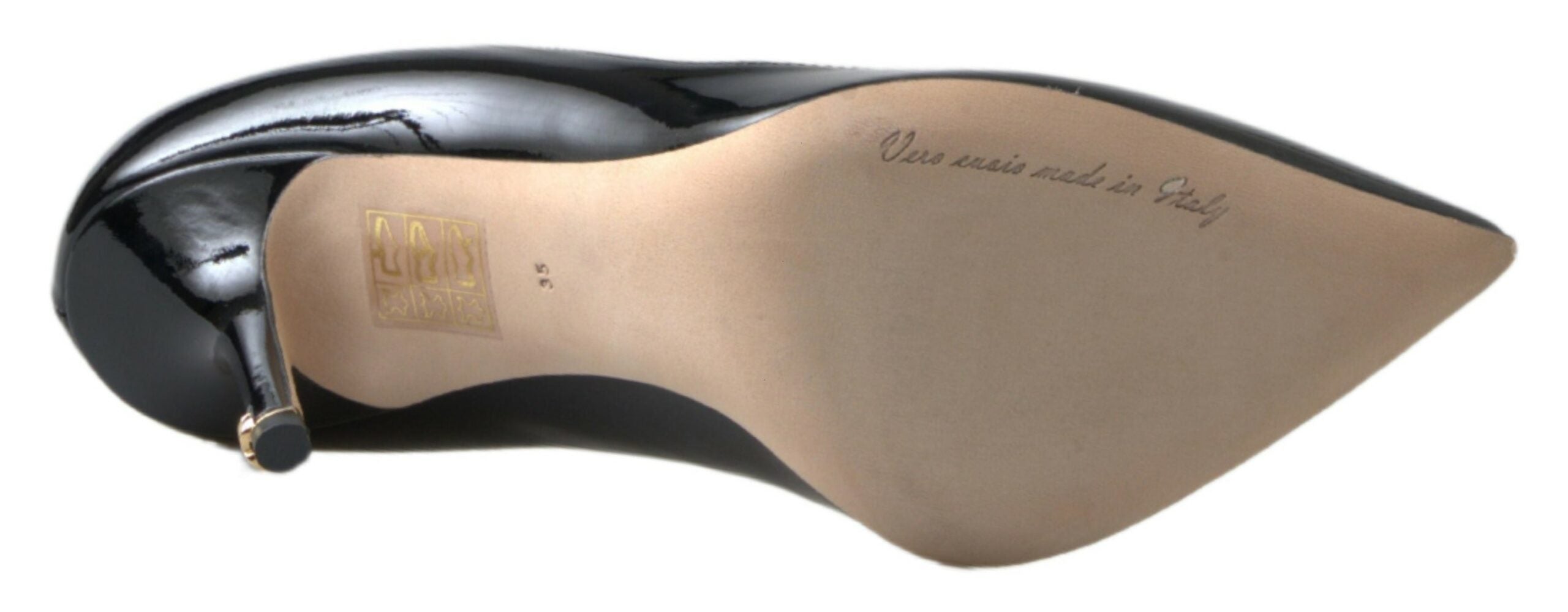 Dolce & Gabbana Black Patent Leather High Heels Pumps Women's Shoes