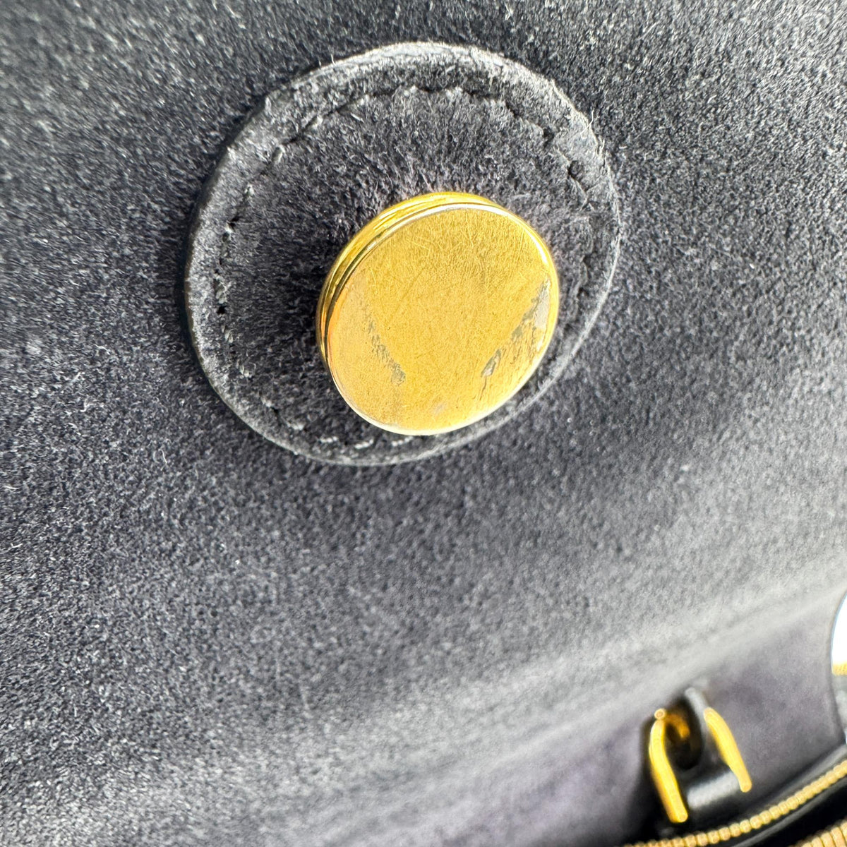 Celine Belt Calfskin Black Leather Handbag (Pre-Owned)