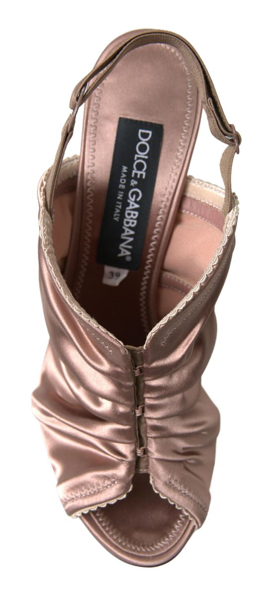 Dolce & Gabbana Light brown Slingback Corset Style Fastening stiletto Women's heels