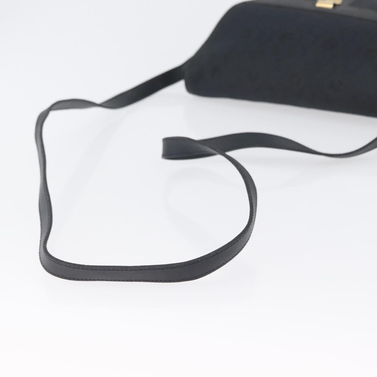 Christian Dior Vintage Honeycomb Flap Canvas And Leather Black Canvas Shoulder Bag Bag (Pre-Owned)
