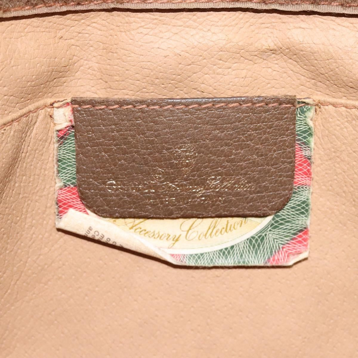 Gucci Sherry Line Canvas Beige Canvas Clutche & Pouche Bag (Pre-Owned)