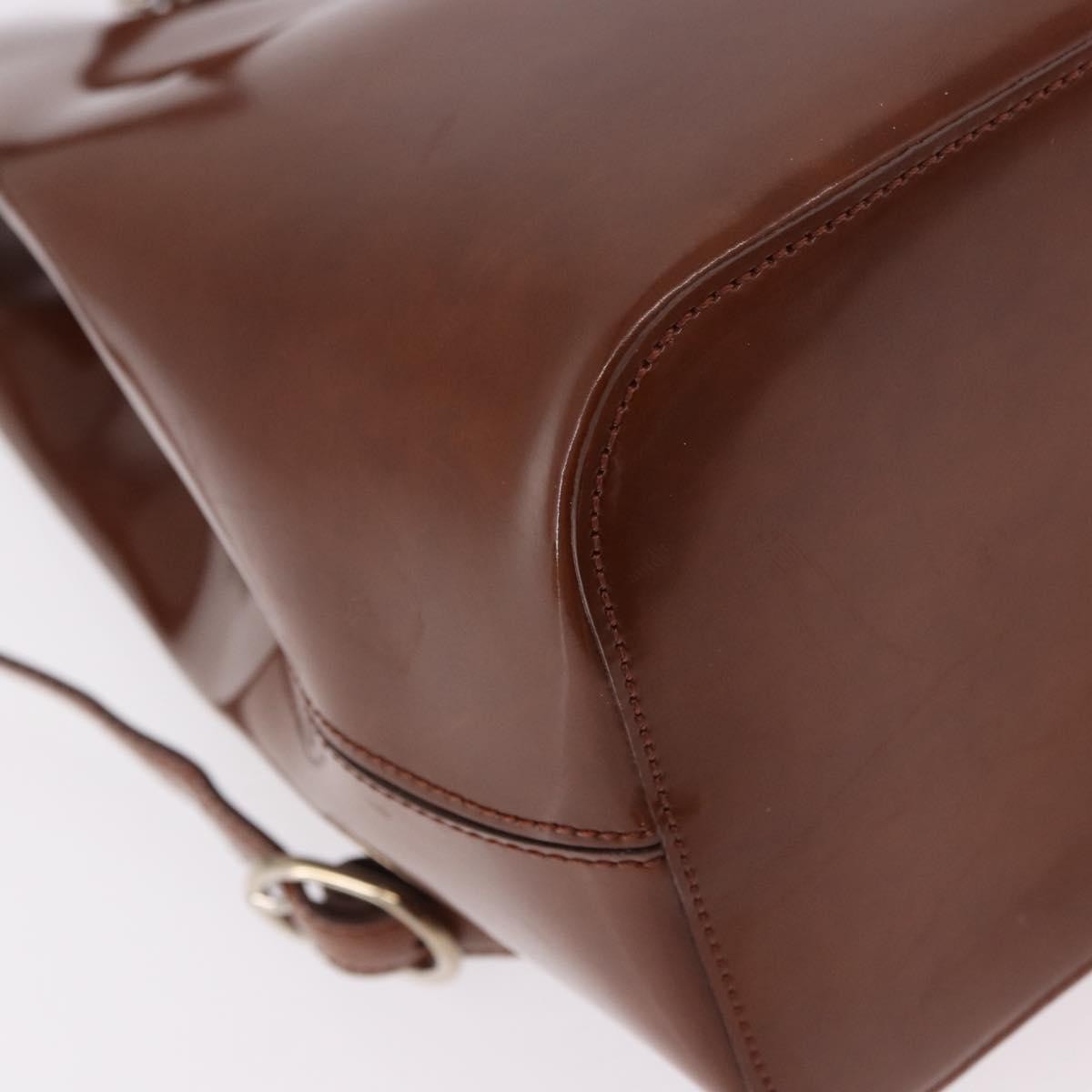 Cartier Panthère Patent Leather Brown Patent_Leather Backpack Bag (Pre-Owned)