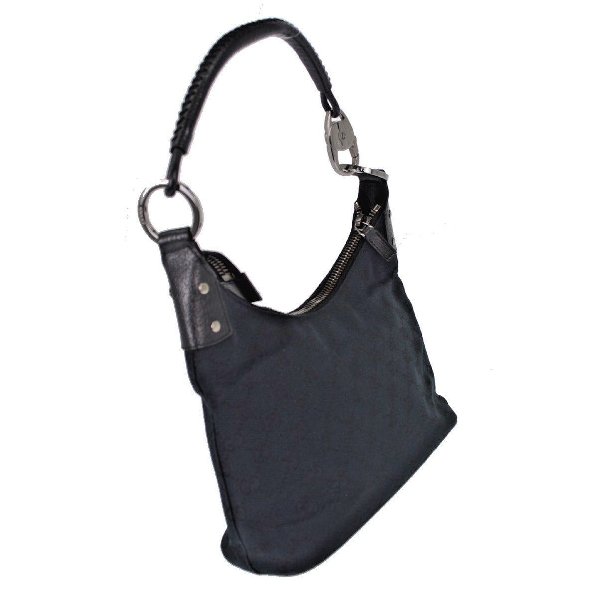 Gucci Vintage Hobo Gg Canvas Black Canvas Shoulder Bag Bag (Pre-Owned)