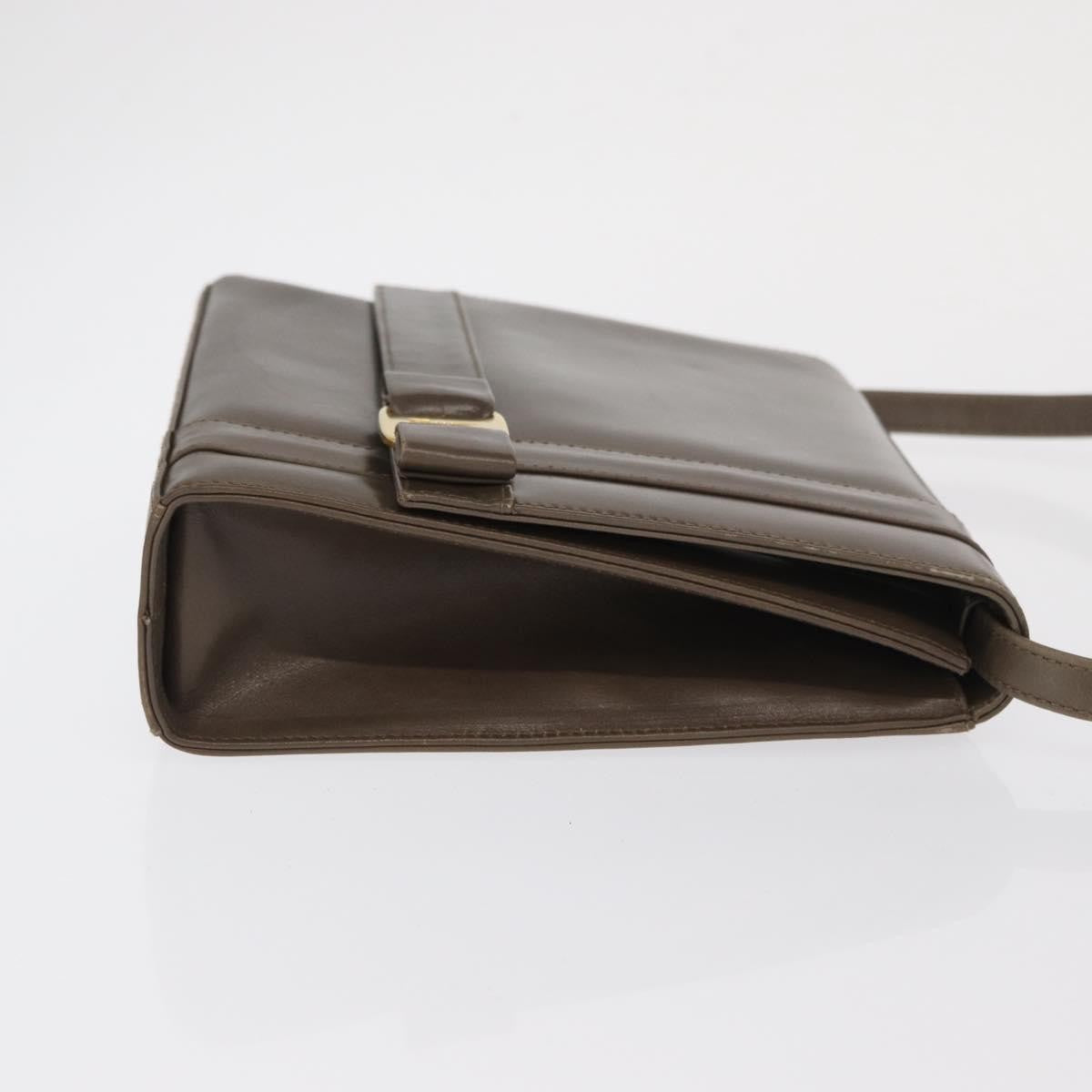 Salvatore Ferragamo Vara Leather Brown Leather Shoulder Bag Bag (Pre-Owned)
