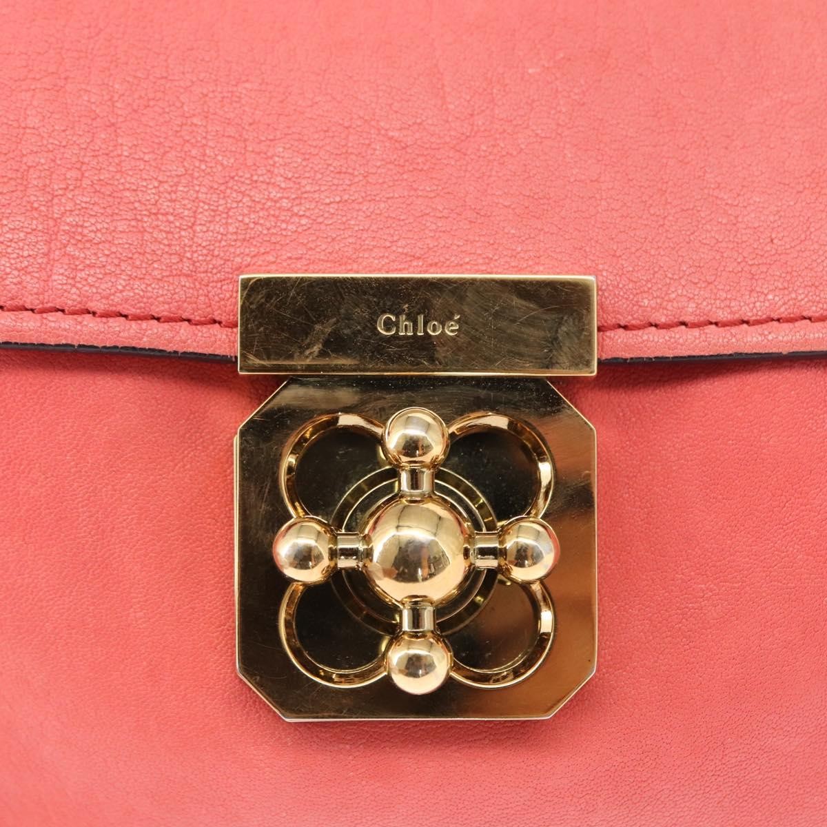 Chloe Elsie Leather Pink Leather Shoulder Bag Bag (Pre-Owned)