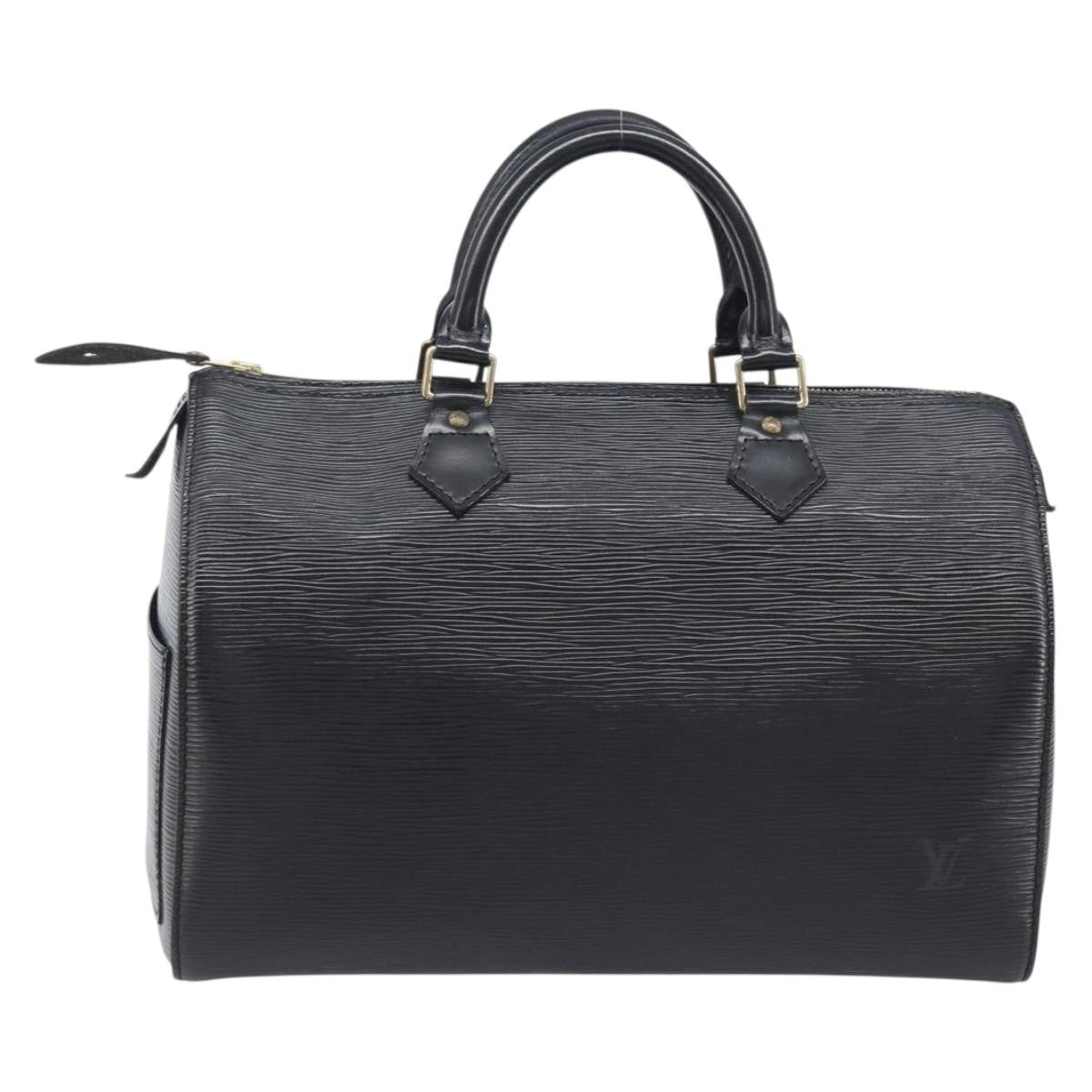 Louis Vuitton Speedy Epi Leather Black Leather Handbag (Pre-Owned)