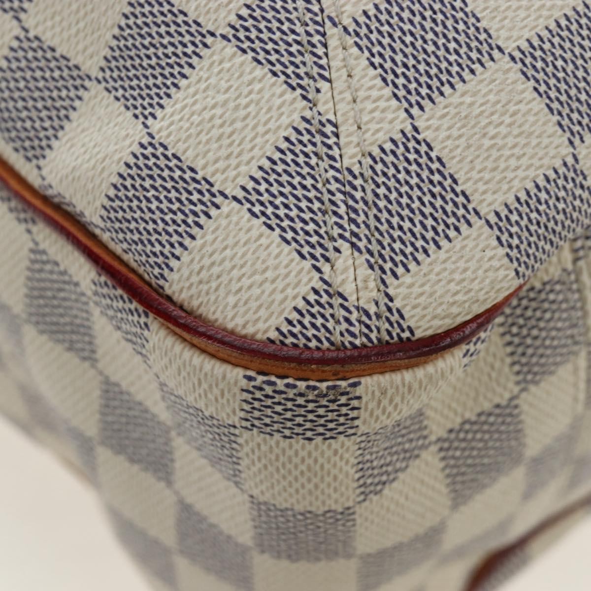 Louis Vuitton Soffi Damier Ebene White Canvas Handbag (Pre-Owned)