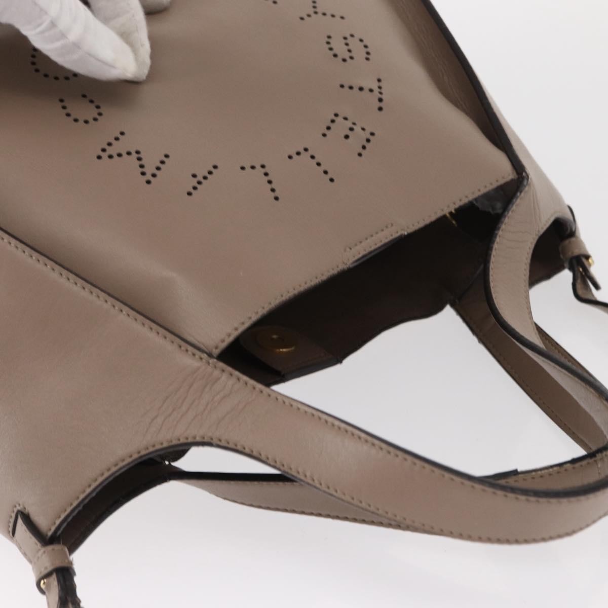 Stella Mccartney Alter Perforated Faux Leather Beige Synthetic Tote Bag Bag (Pre-Owned)