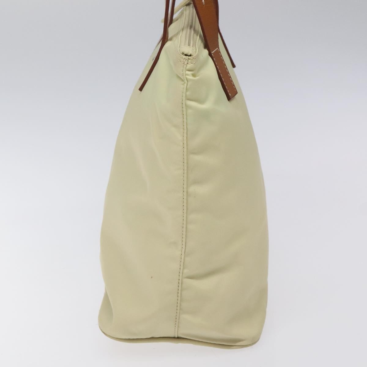 Prada Vintage Tote Tessuto White Nylon Tote Bag Bag (Pre-Owned)