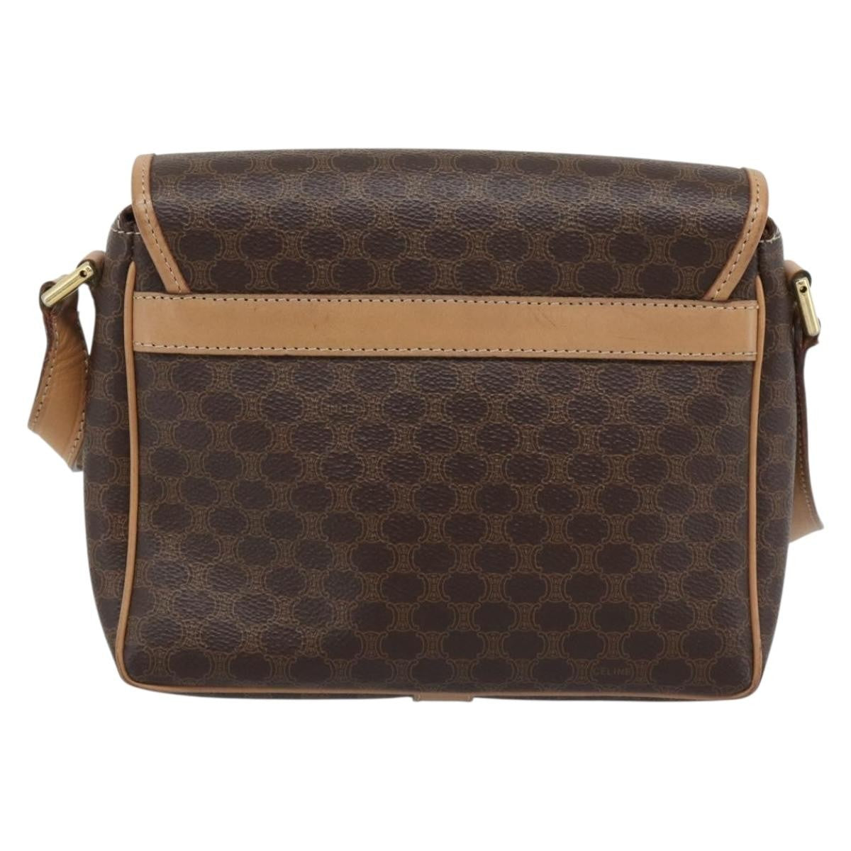 Celine Macadam Canvas Brown Canvas Shoulder Bag Bag (Pre-Owned)