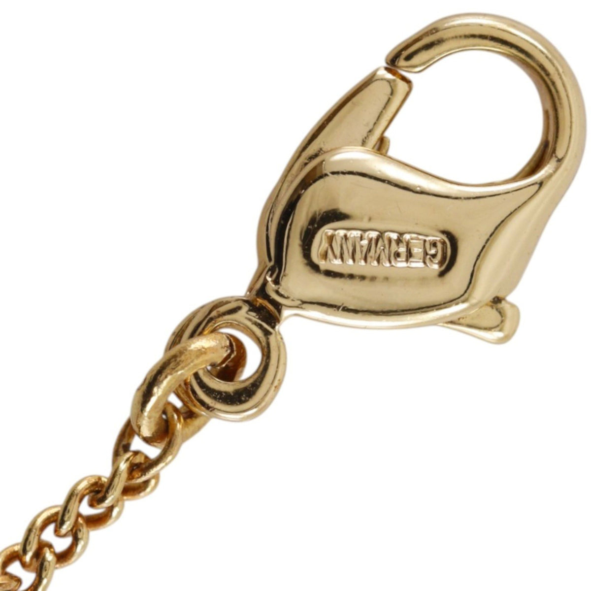 Christian Dior Bow Cd Pendant Metal With Crystal Gold Gold_Plated Necklace Jewelry (Pre-Owned)